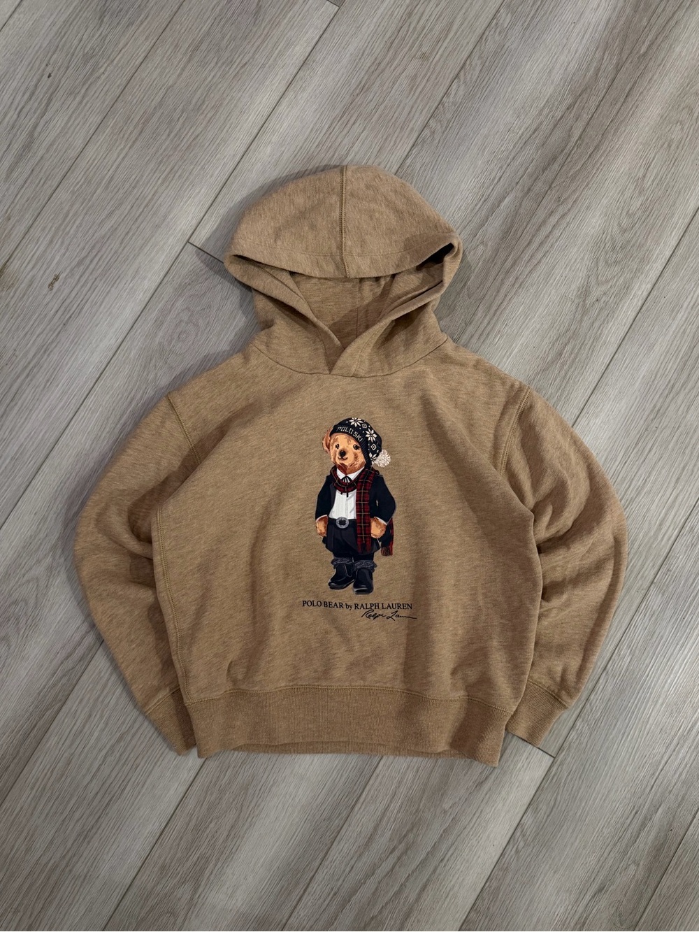 Kids Polo Bear by Ralph Lauren Tan hoodie